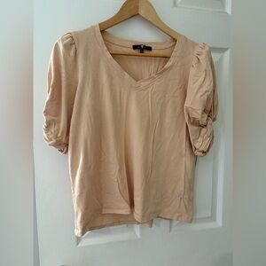7 for all mankind puff twist sleeve v-neck tee size large shirt